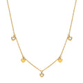 Cubic Zirconia Heart Pendant Necklace – Gold Stainless Steel Pendant Necklace SPOT Default Title