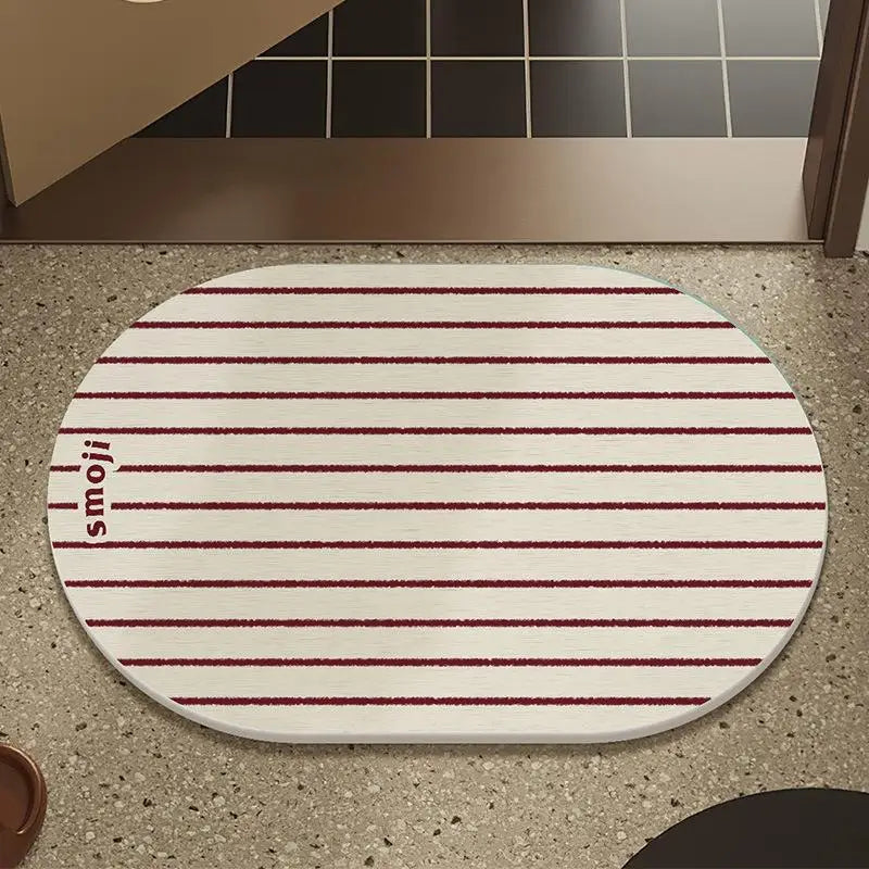 Oval Speckled Diatomite Bath Mat – Non-Slip & Quick-Dry Diatomite Bath Mat SPOT F
