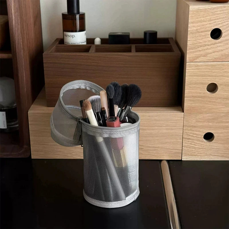 Mesh Makeup Brush Bag – Travel Stand-Up Organizer Pouch Makeup Brush Bag SPOT