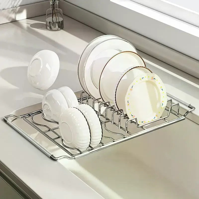 Expandable Over-Sink Dish Drying Rack – Rustproof Stainless Steel Dish Drying Rack SPOT