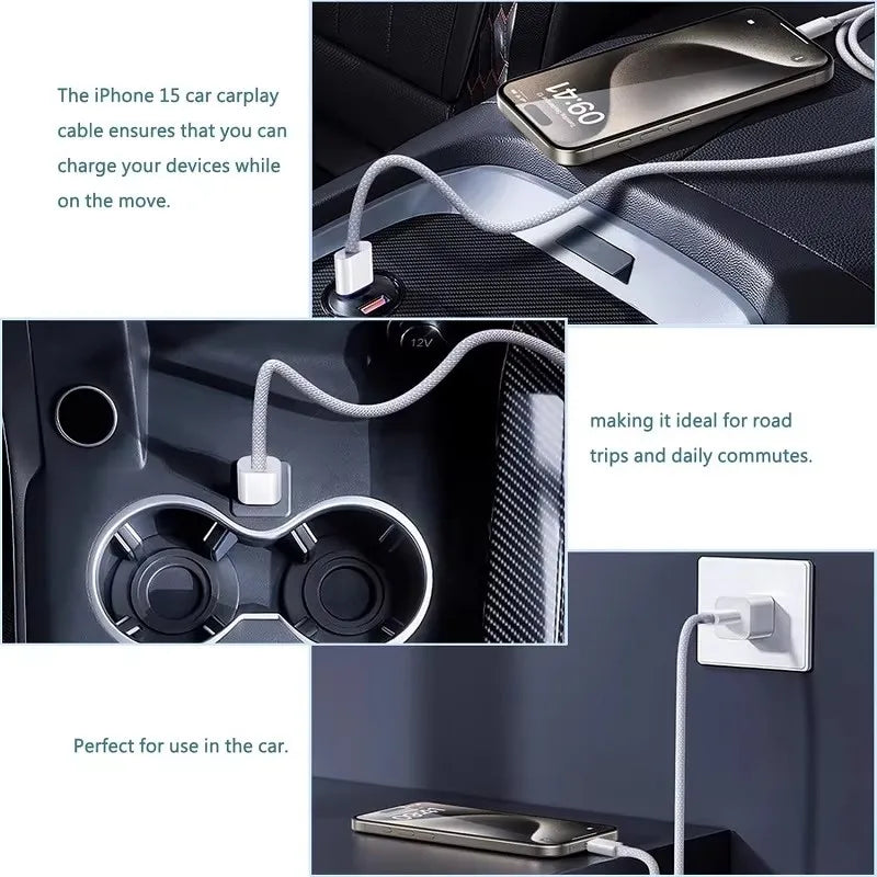 100W Braided USB-C Fast Charging Cable – PD Compatible USB-C Charging Cable SPOT