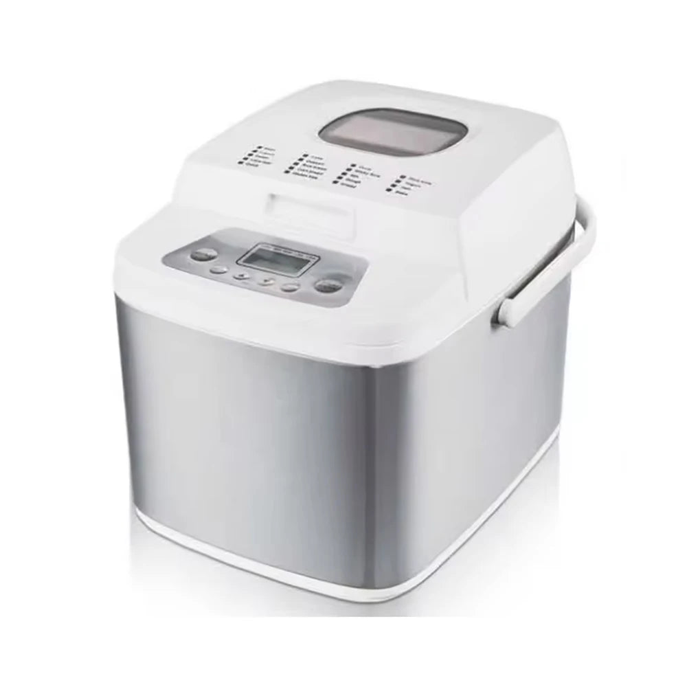 Stainless Steel Bread Maker – 19 Programs, LED Display, 1.5lb Automatic Bread Maker SPOT 100V-240V EU Plug