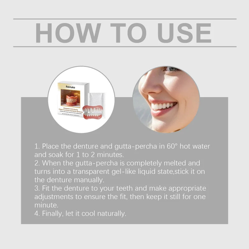 Eelhoe Soft Silicone Denture Liner Kit – Upper & Lower Set Denture Liner Kit SPOT