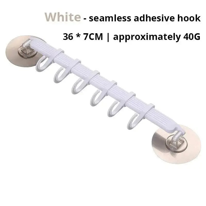 6-Row Corner Suction Cup Hook – No-Drill Bathroom Organizer Suction Cup Hook SPOT