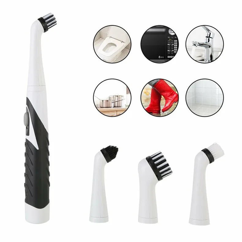 Electric Spin Scrubber Kit – 4 Brush Heads, Rotating Handle Electric Cleaning Brush SPOT