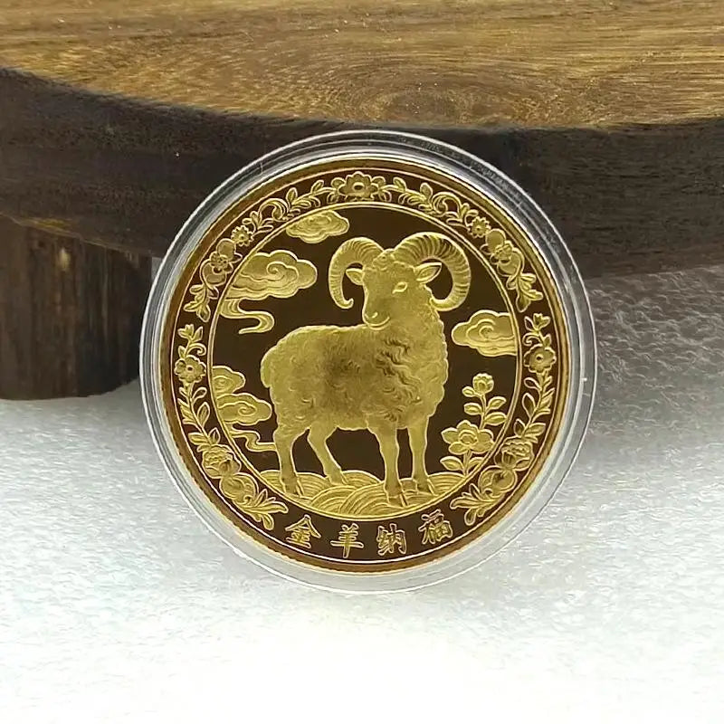 2027 Year of the Goat Gold-Plated Collectible Souvenir Coin Collectible Souvenir Coin SPOT I