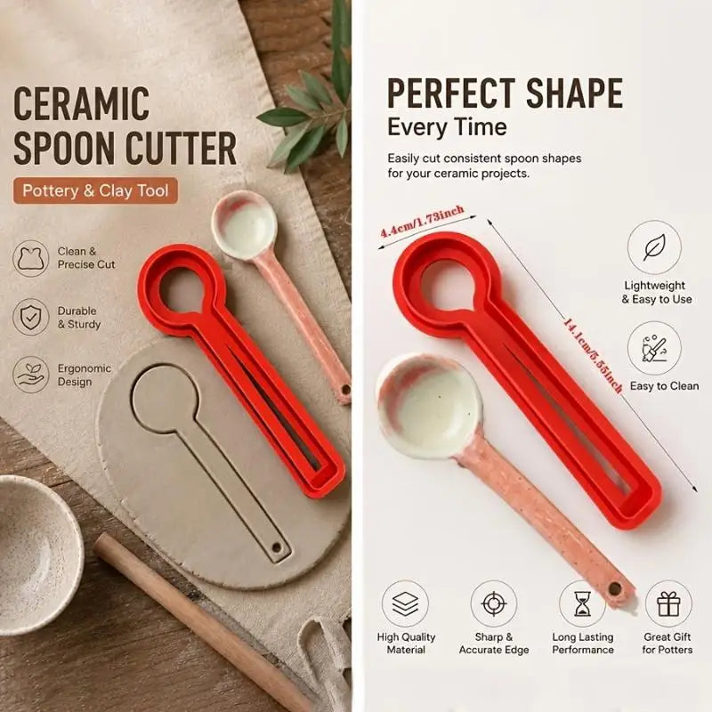 Clay Spoon Cutter Mold – Pottery & Ceramic DIY Craft Tool Clay Craft Mold SPOT