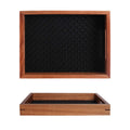 Bamboo Woven Acacia Wood Decorative Tray – Jewelry & Home Decorative Wood Tray SPOT Black-M