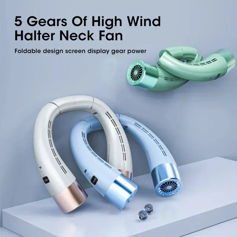 Hands-Free Bladeless Neck Fan – 5-Speed USB-C Rechargeable Wearable Neck Fan SPOT