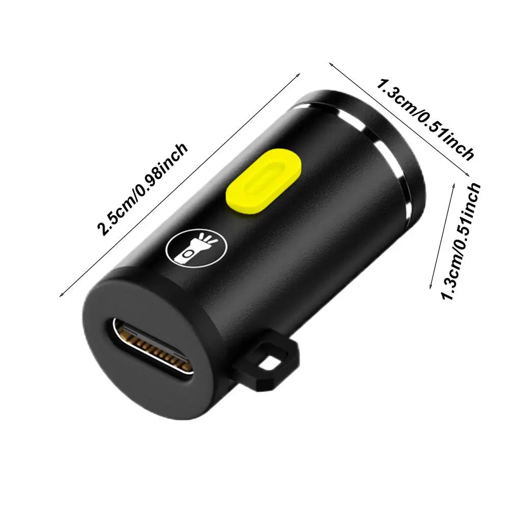 Mini LED Pocket Flashlight – Super Bright, Waterproof, USB-C LED Pocket Flashlight SPOT Black