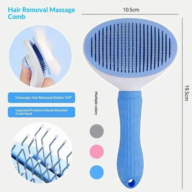 Self-Cleaning Pet Dematting Comb – Dog & Cat Grooming Brush Pet Grooming Comb SPOT A3