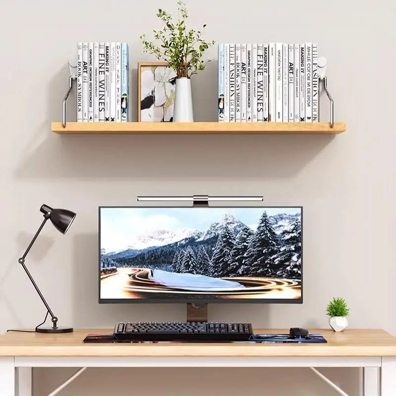 No-Drill Wooden Wall Shelf – Adhesive Hanging Organizer Wall Storage Shelf SPOT