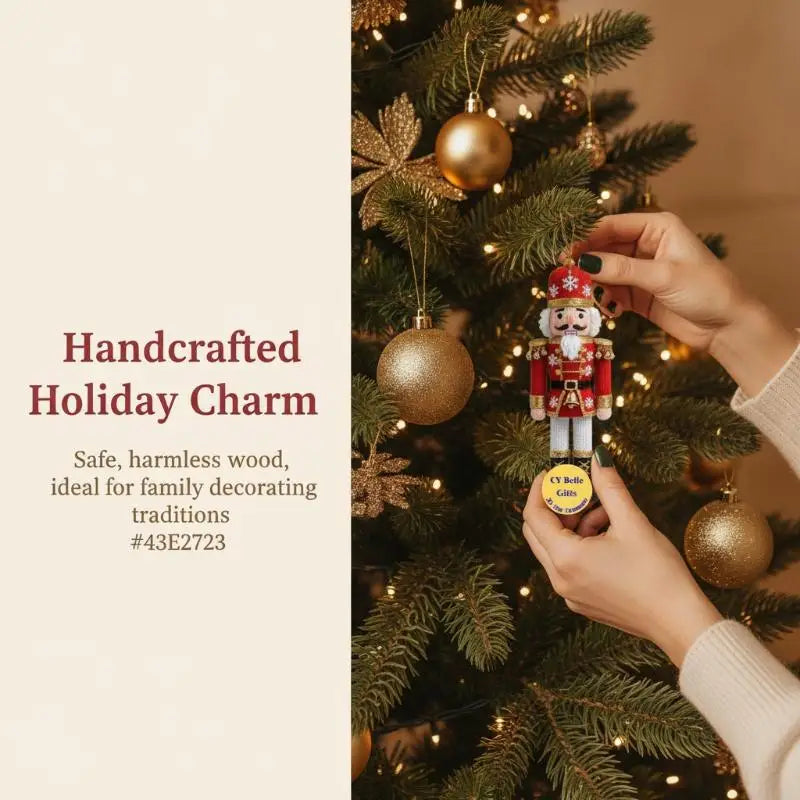 10-Pack Crochet Nutcracker Christmas Ornaments with Wood Base Christmas Ornaments SPOT