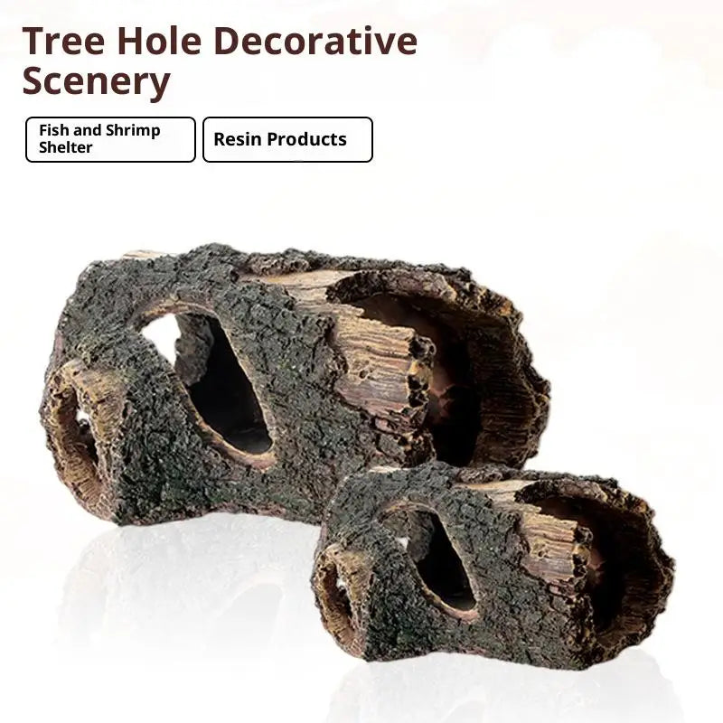 Resin Wooden Barrel Fish Tank Decor – Aquarium Ornament Aquarium Ornament SPOT