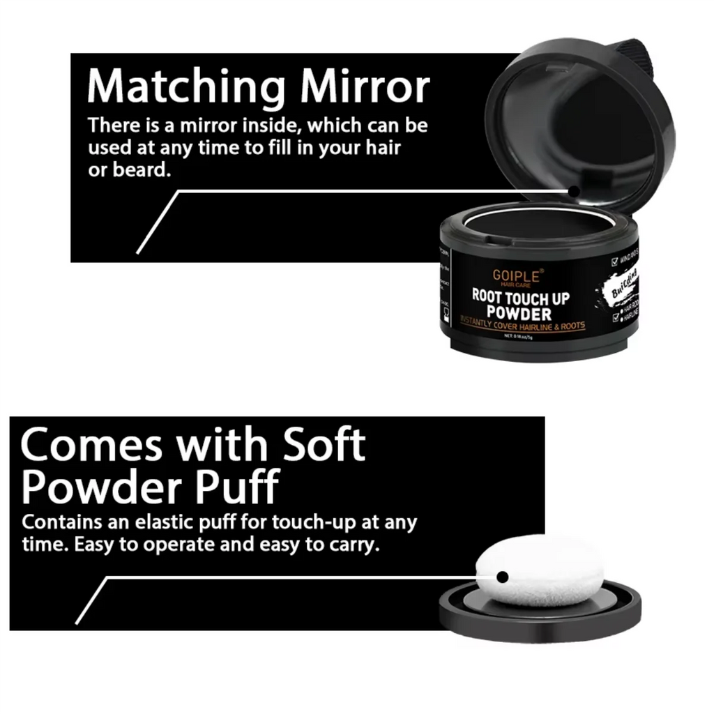 Goiple Hair Root Touch-Up Powder – Hair, Beard & Brows Hair Touch-Up Powder SPOT