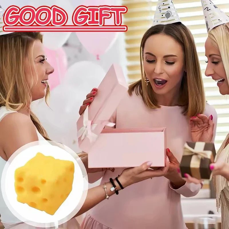 Giant Cheese Squishy Fidget Toy – Extra Large Squeeze Ball Fidget Squeeze Toy SPOT