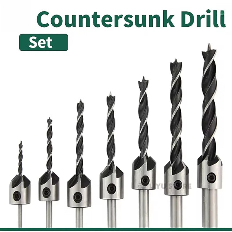 HSS Countersink Drill Bit Set 3mm–10mm | Chamfer & Woodworking Countersink Drill Bit Set SPOT