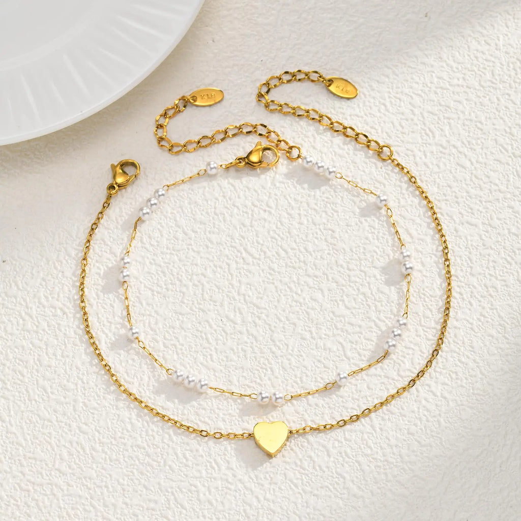 Dainty Layered Anklet – 18K Gold Plated Stainless Steel Layered Anklet SPOT