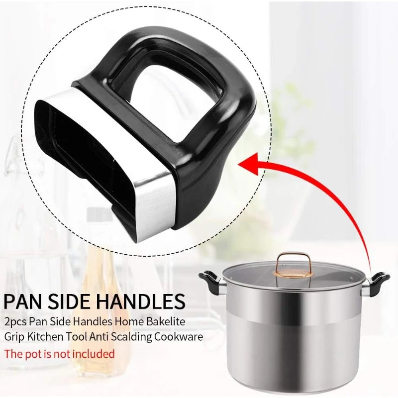 5-Pack Universal Replacement Pot Side Handles – Non-Slip Grips Cookware Handle Set SPOT