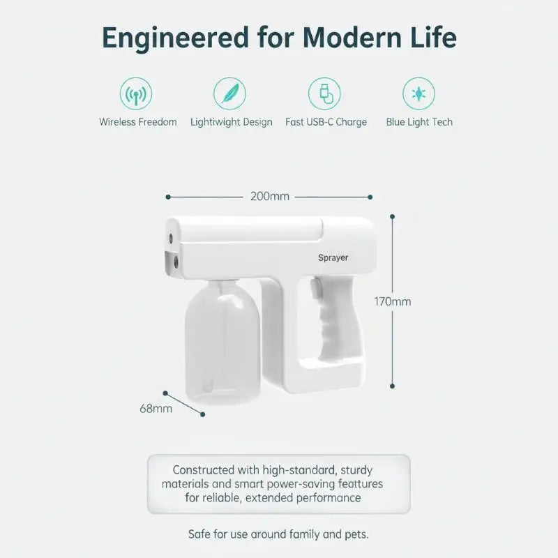 K5 Wireless Electric Fogger 380ml – Portable Atomizing Sprayer Electric Fogger Sprayer SPOT