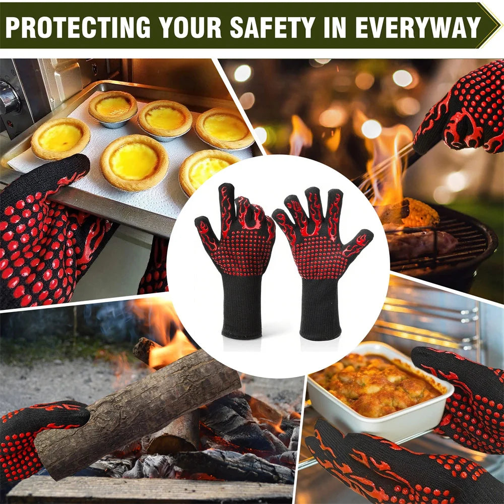 Heat Resistant BBQ Oven Glove – Flame Retardant, 300–500°C Oven & BBQ Glove SPOT