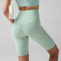 Women's High-Waist Yoga Shorts – Quick-Dry Squat-Proof Yoga Shorts SPOT Matcha Green M