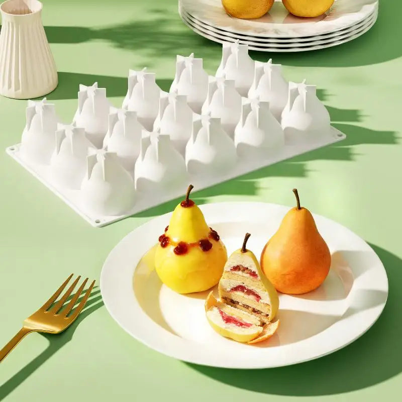 Fruit Shape Silicone Mousse Cake Mold – Mango & Pear Baking Silicone Cake Mold SPOT
