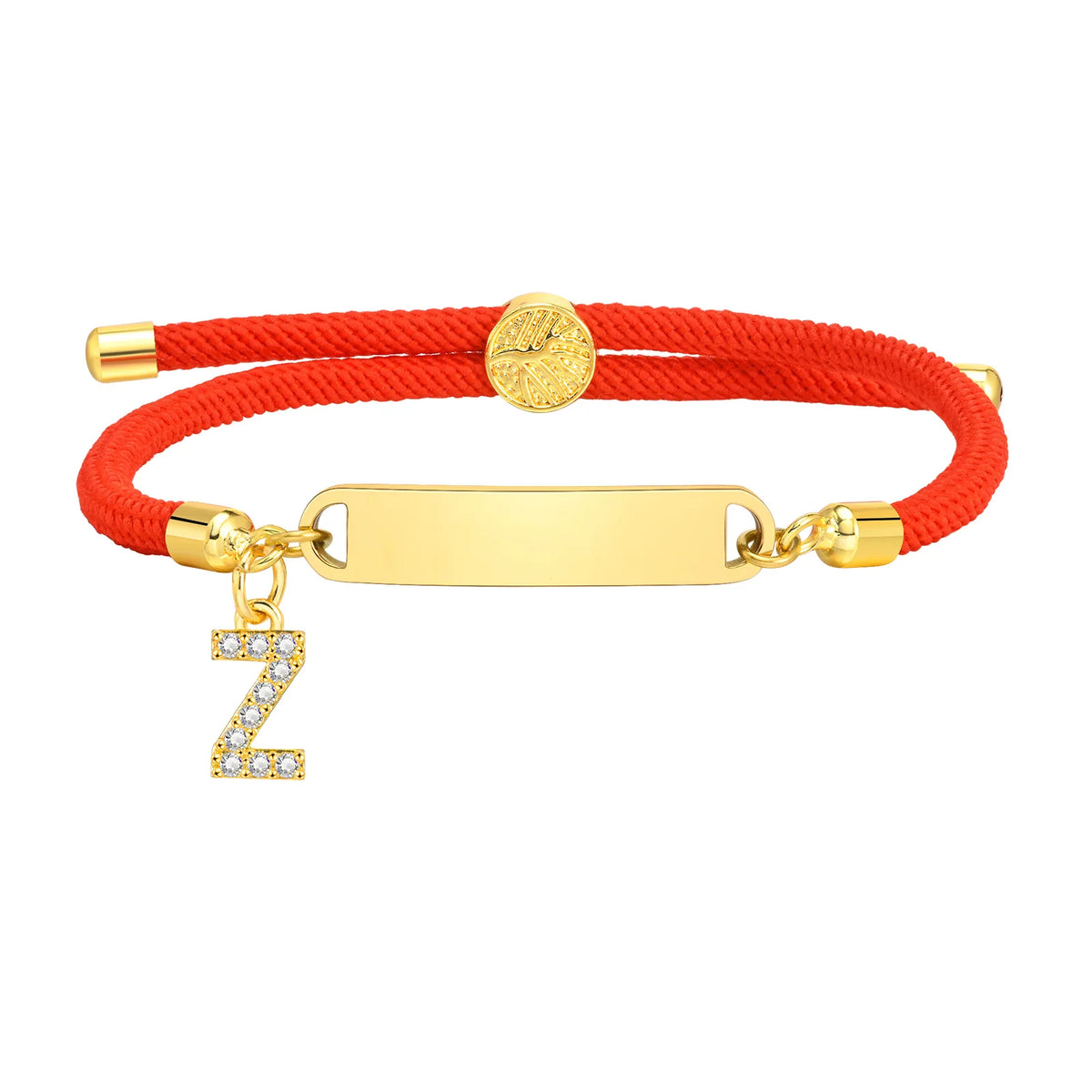 Custom Initial Name Bracelet – Kids Adjustable Red Rope Gift Personalized Bracelet SPOT Z