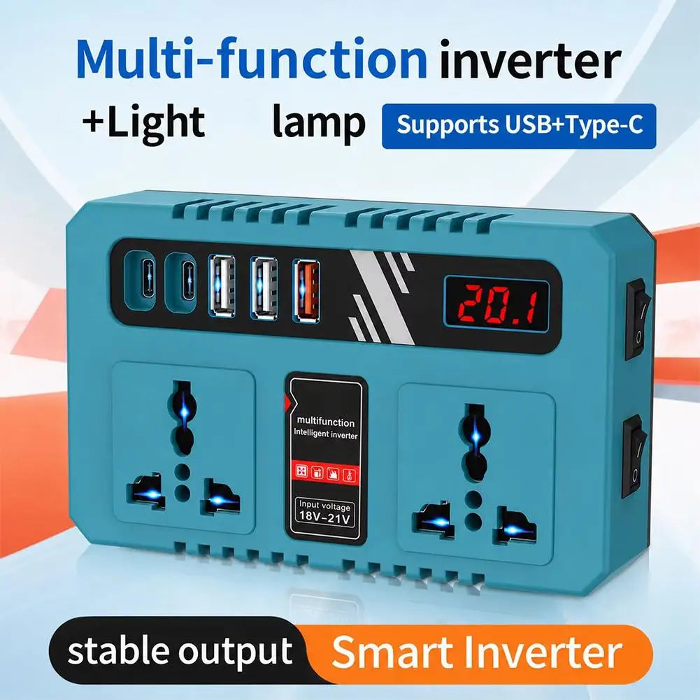 200W Power Inverter for Makita 18V Battery – AC & USB Ports Portable Power Inverter SPOT