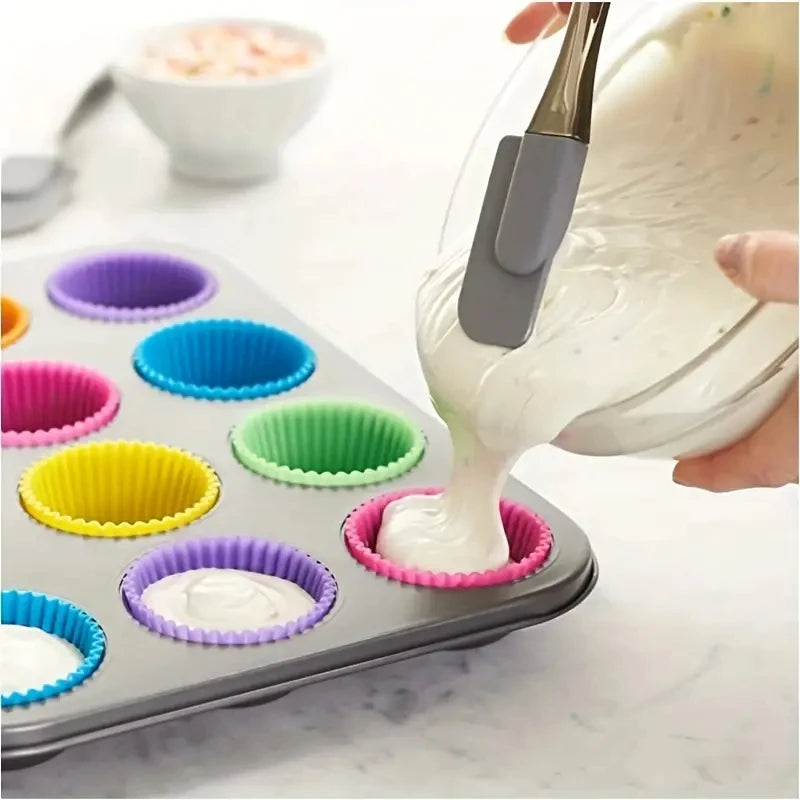 Food Grade Silicone Cupcake & Muffin Molds – BPA-Free, Non-Stick Silicone Baking Molds SPOT