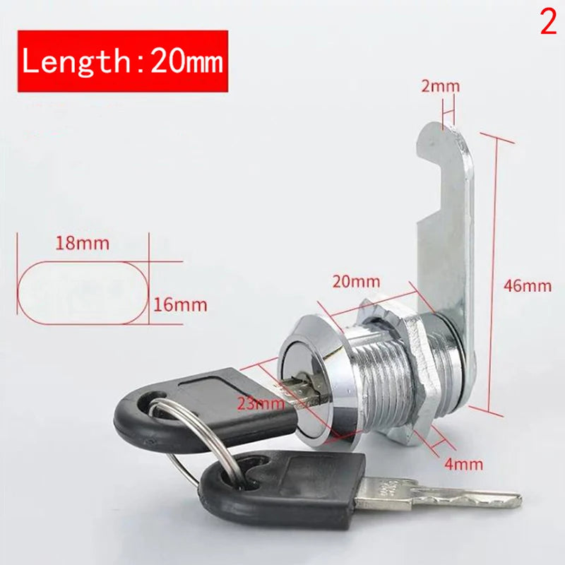 HUXUAN Cam Cylinder Lock – Cabinet, Mailbox & Drawer Cylinder Cam Lock SPOT 120mm Differ key
