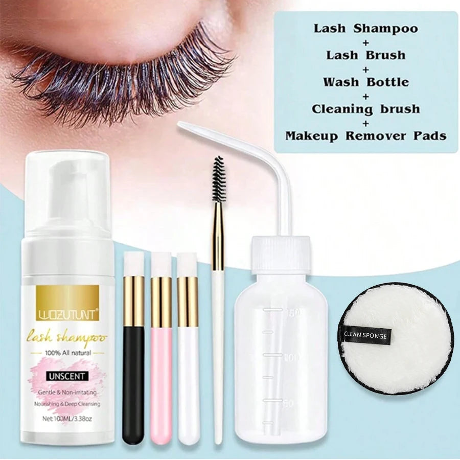 Eyelash Extension Foam Cleanser Kit – 100ml Lash Shampoo Lash Extension Cleanser SPOT