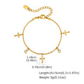 CZ Cross Bracelet Gold Plated Olive Bead Chain for Women Charm Bracelet SPOT Bracelet