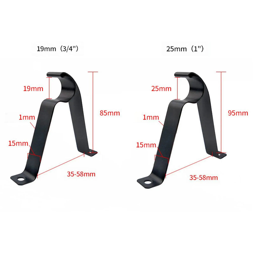 Adjustable 19–25mm Curtain Rod Brackets – 3-Pack Iron Wall Mounts Curtain Rod Brackets SPOT