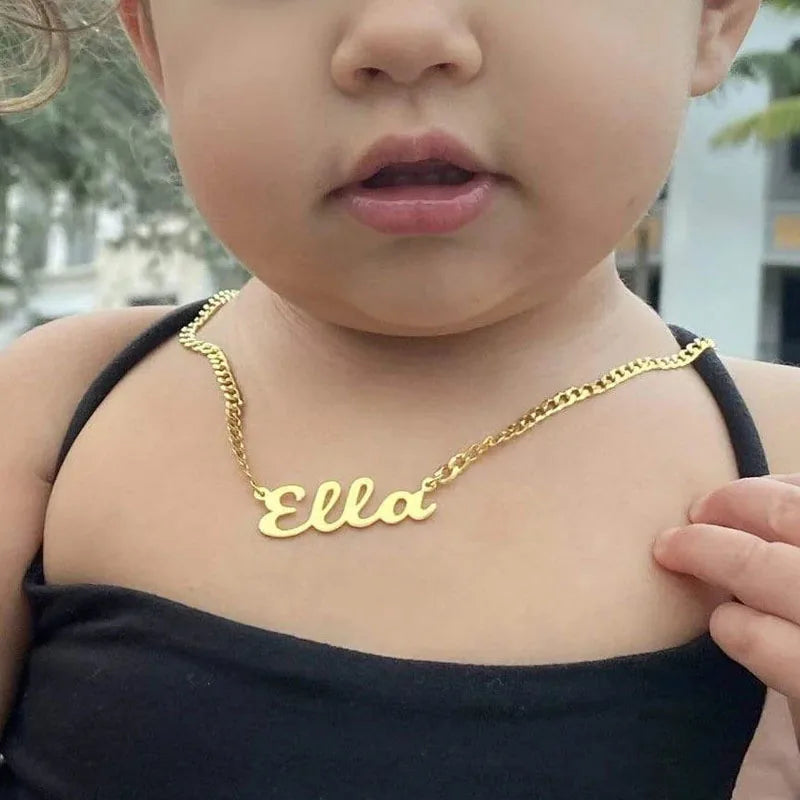 Personalized Name Necklace for Kids – Custom Stainless Steel Custom Name Necklace SPOT