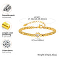 Zirconia Heart Bracelet – Gold Plated Stainless Steel Women Zirconia Bracelet SPOT BR-1834G