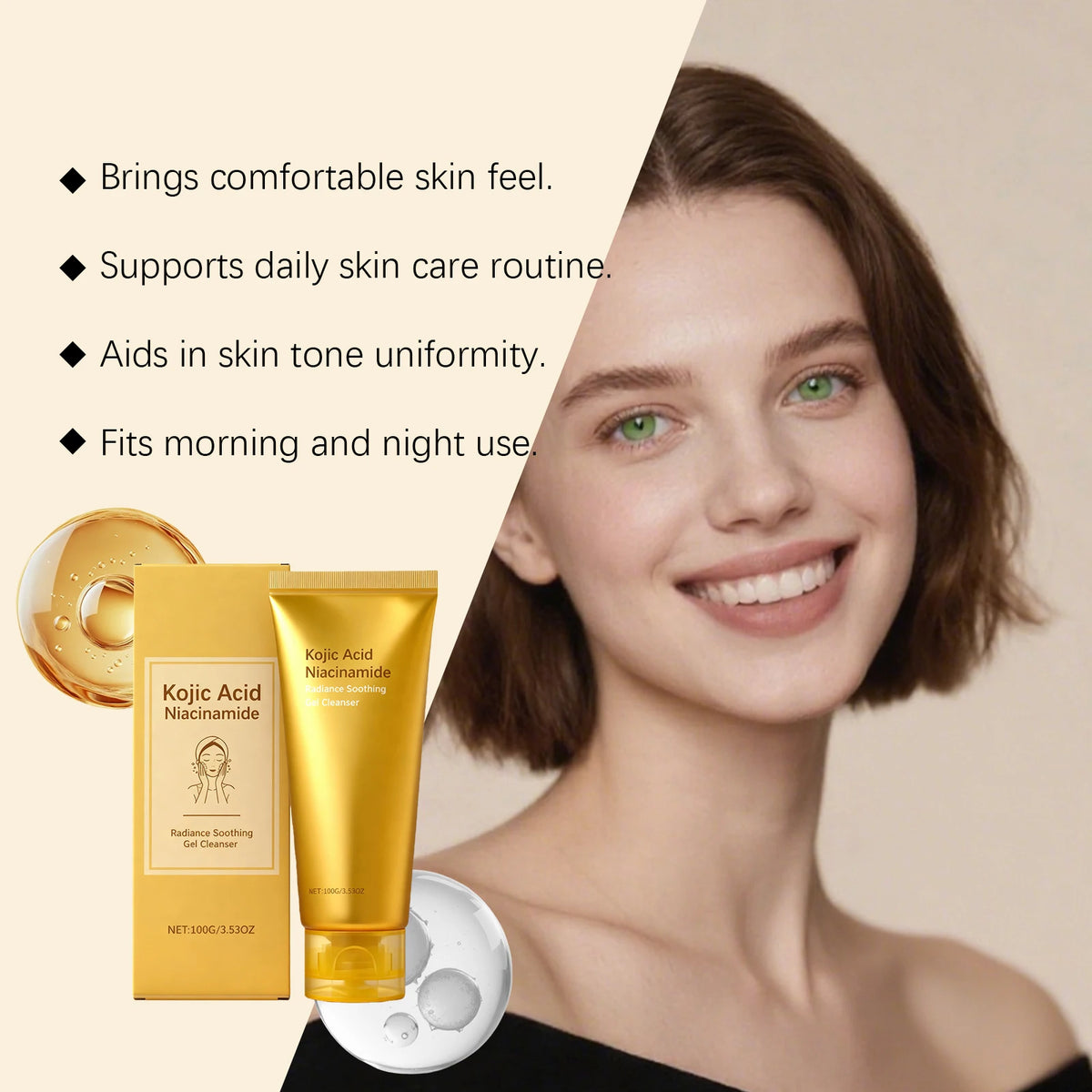 Hoygi Radiance Gel Cleanser – Hydrating & Brightening Face Wash Facial Gel Cleanser SPOT