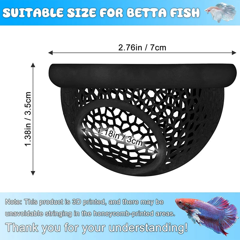 3-in-1 Floating Betta Cave & Shrimp Hide – Aquarium Hammock Aquarium Cave Decor SPOT