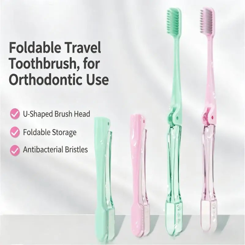 Folding Travel Toothbrush – Portable Mini Soft Bristles Travel Toothbrush SPOT