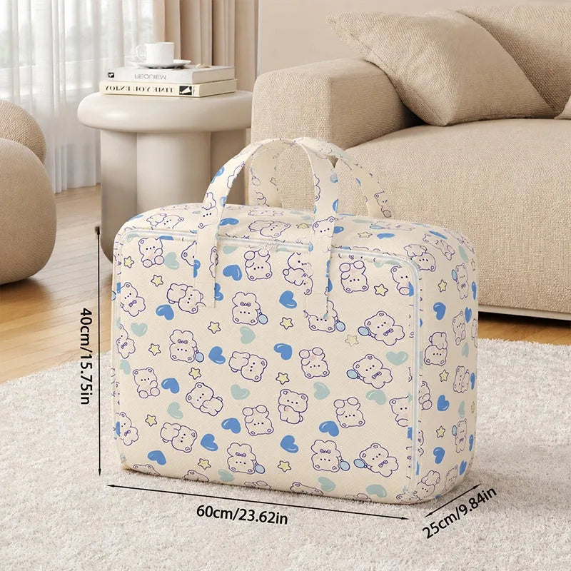 Foldable Luggage Organizer Bag – Cute Bear, Large Capacity Travel Organizer Bag SPOT