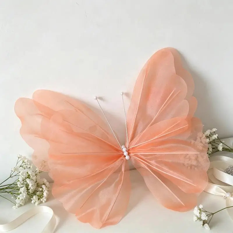 3D Organza Butterfly Wall Decor 45–50cm – Wedding & Party Wall Decoration SPOT