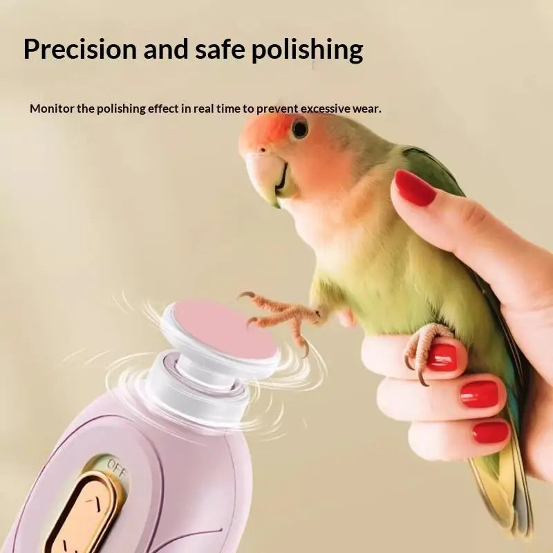 Electric Parrot Claw Grinder – Quiet Nail Trimmer for Small Birds Pet Claw Grinder SPOT