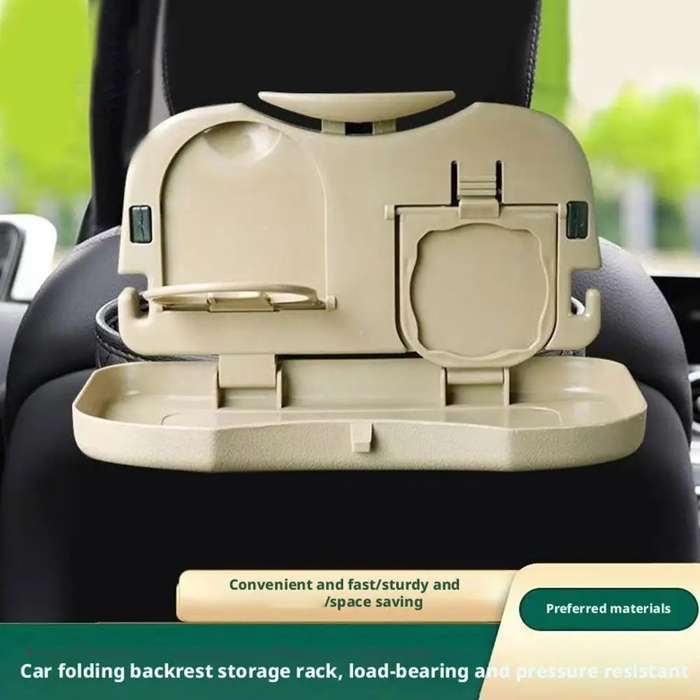 Folding Car Backseat Tray Table with Cup Holder & Hooks Car Backseat Tray SPOT
