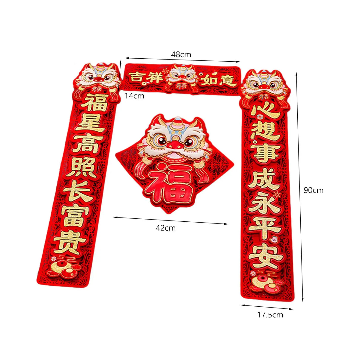 Spring Festival Couplets – Chinese Lunar New Year Door Decor Holiday Wall Decor SPOT