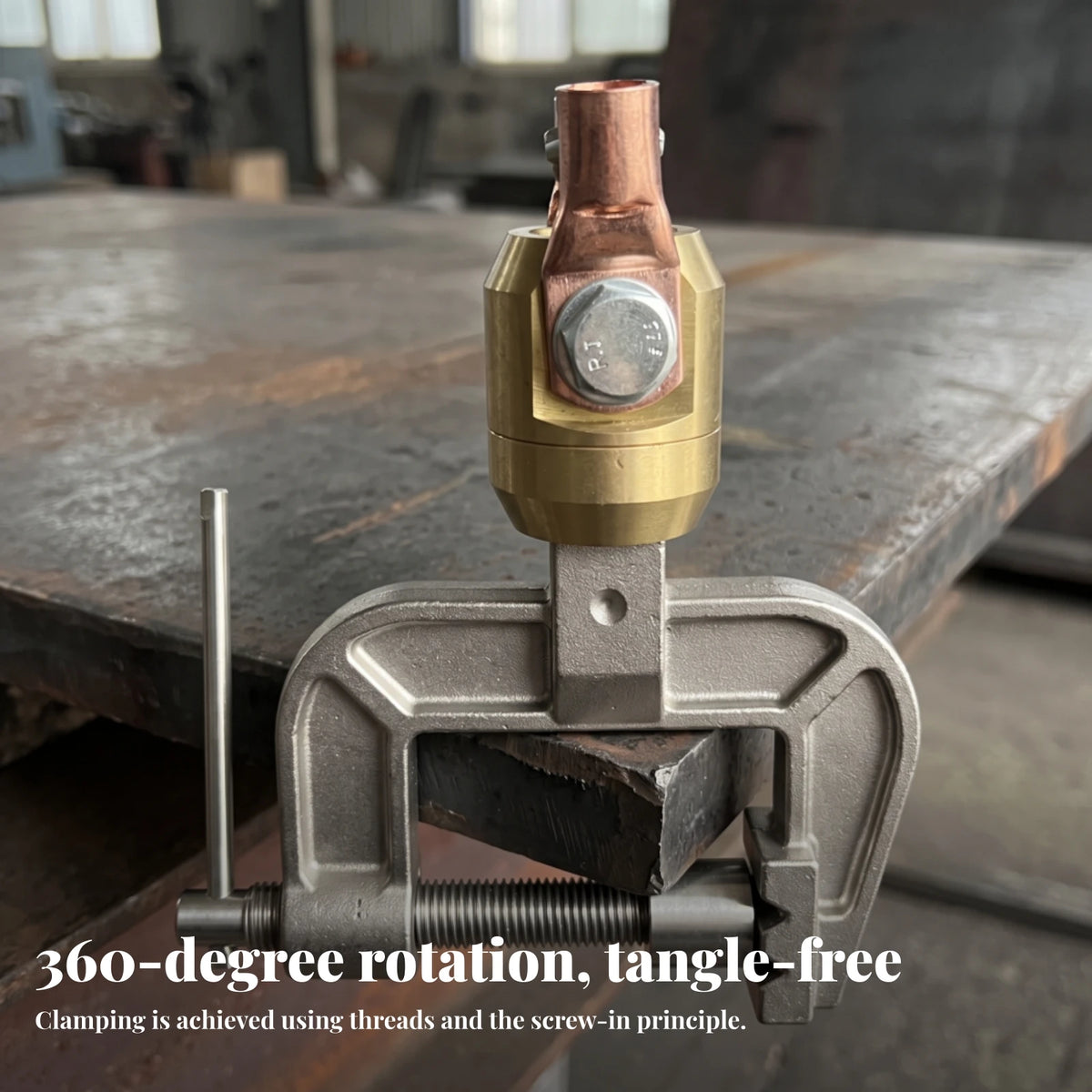 Heavy-Duty Rotating Fabrication Ground Clamp – 360° Swivel Welding Ground Clamp SPOT