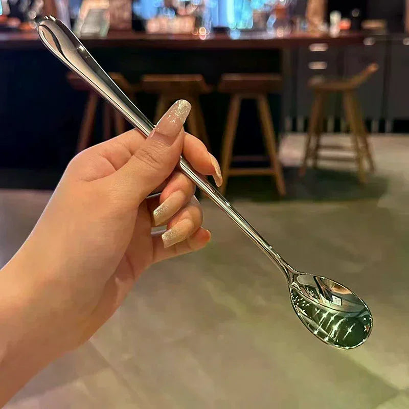 Stainless Steel Long Handle Spoon – Dinner, Dessert & Stirring Kitchen Spoon SPOT