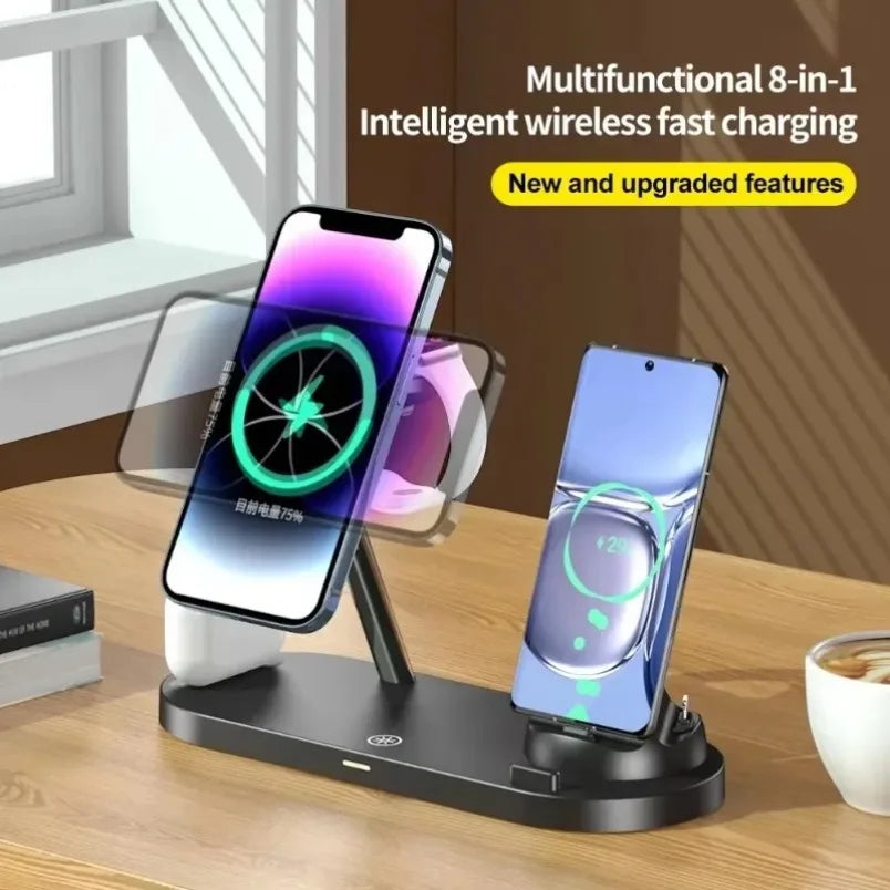 VIKEFON 8-in-1 Magnetic Wireless Charging Station for iPhone Wireless Charging Station SPOT