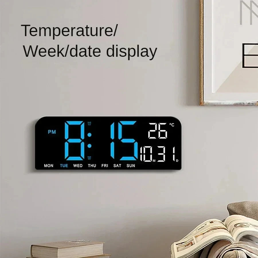 9" LED Digital Wall Clock – USB, Temp, Humidity & Auto Dimmer LED Wall Clock SPOT
