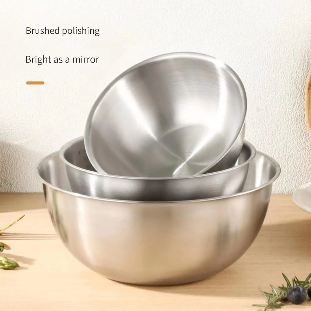 4-Piece Stainless Steel Nesting Mixing Bowl Set | Food Prep Mixing Bowl Set SPOT
