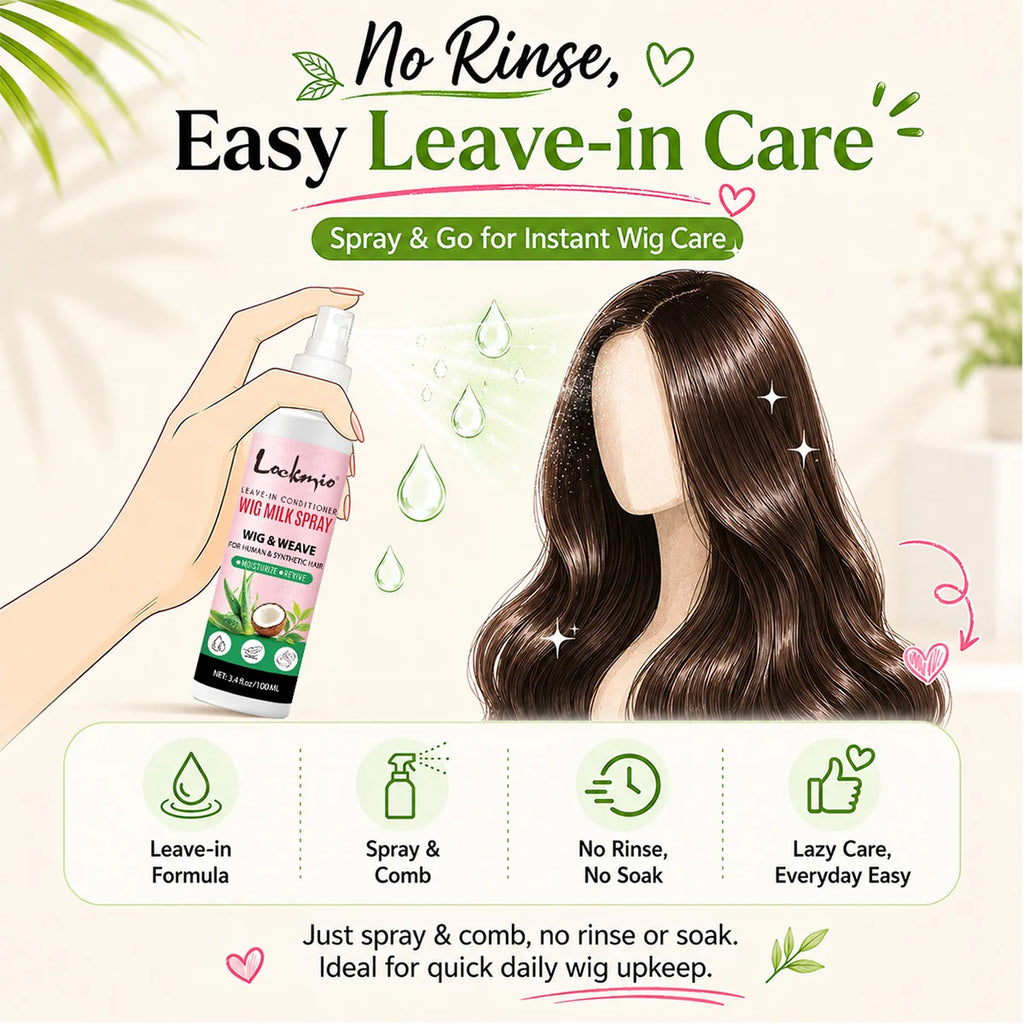 Lockmio Wig Milk Spray Leave-In Conditioner 100ml – All Wigs Wig Leave-In Conditioner SPOT